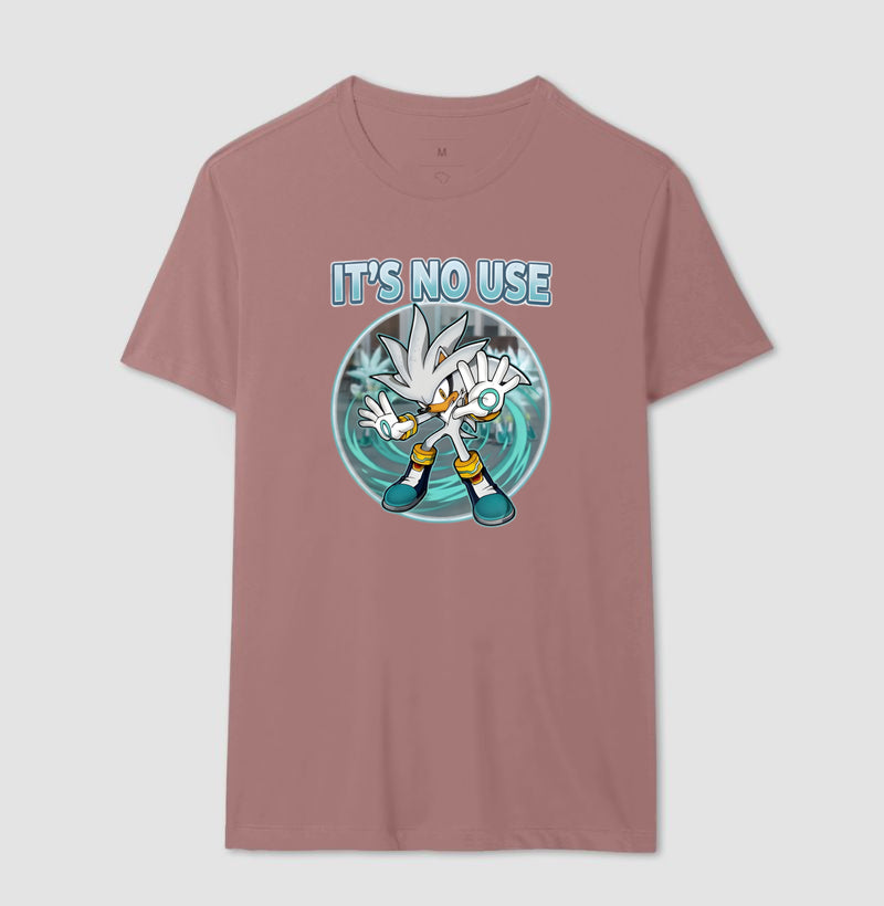 Camiseta Silver the Hedgehog - "It's No Use!" (Classic Meme Edition)