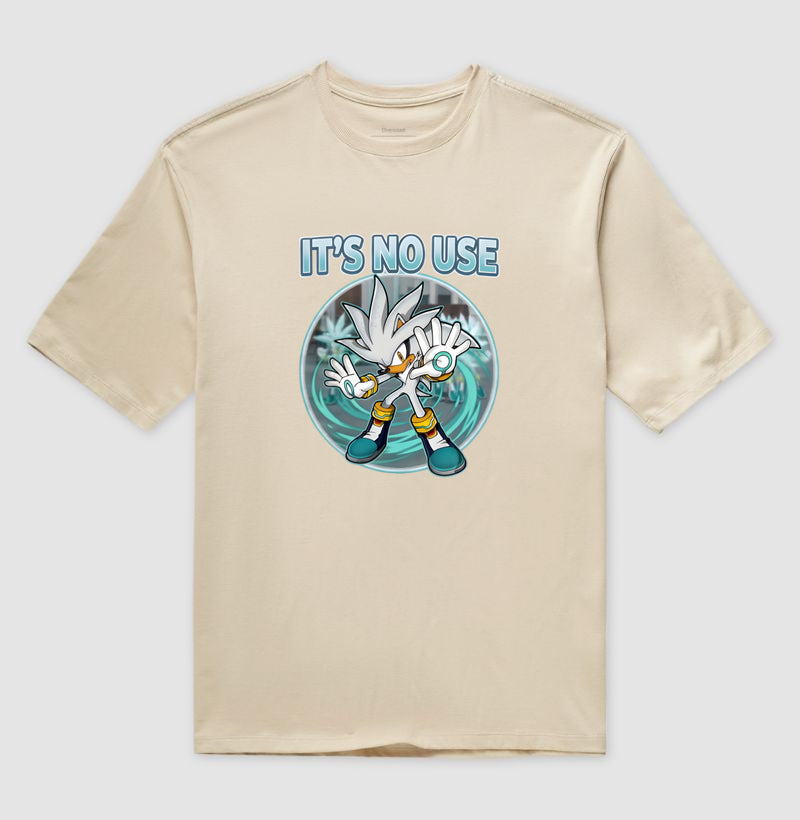 Camiseta Silver the Hedgehog - "It's No Use!" (Classic Meme Edition)