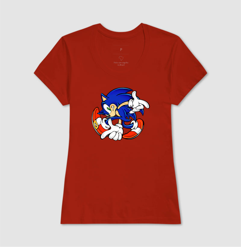Camiseta Sonic Retro – Estampa Clássica do Herói Azul