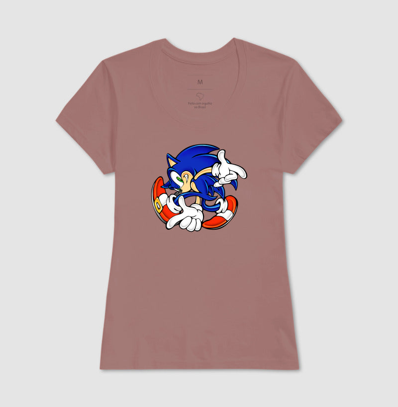Camiseta Sonic Retro – Estampa Clássica do Herói Azul