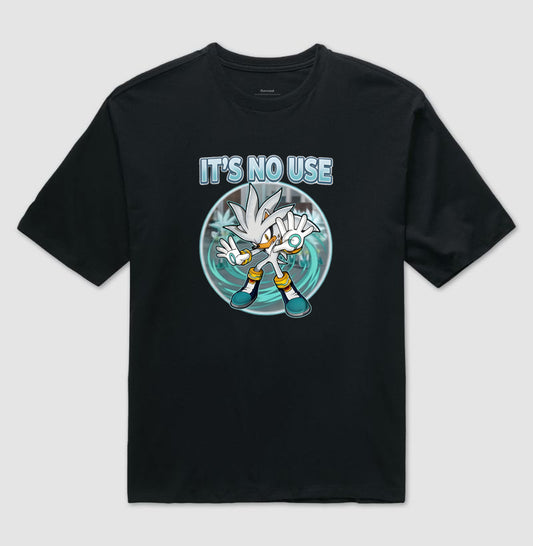 Camiseta Silver the Hedgehog - "It's No Use!" (Classic Meme Edition)