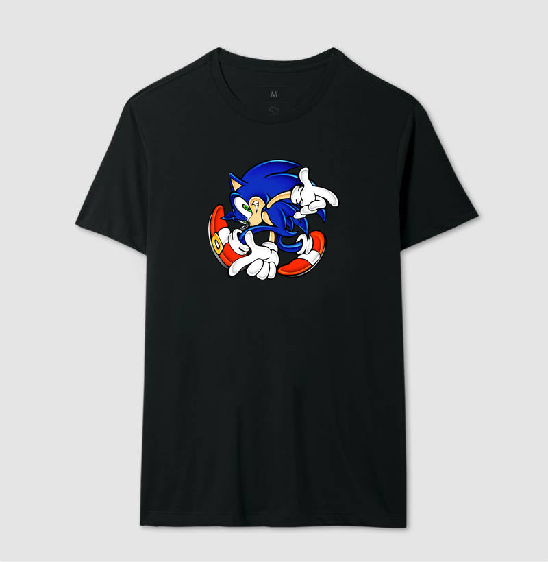 Camiseta Sonic Retro – Estampa Clássica do Herói Azul