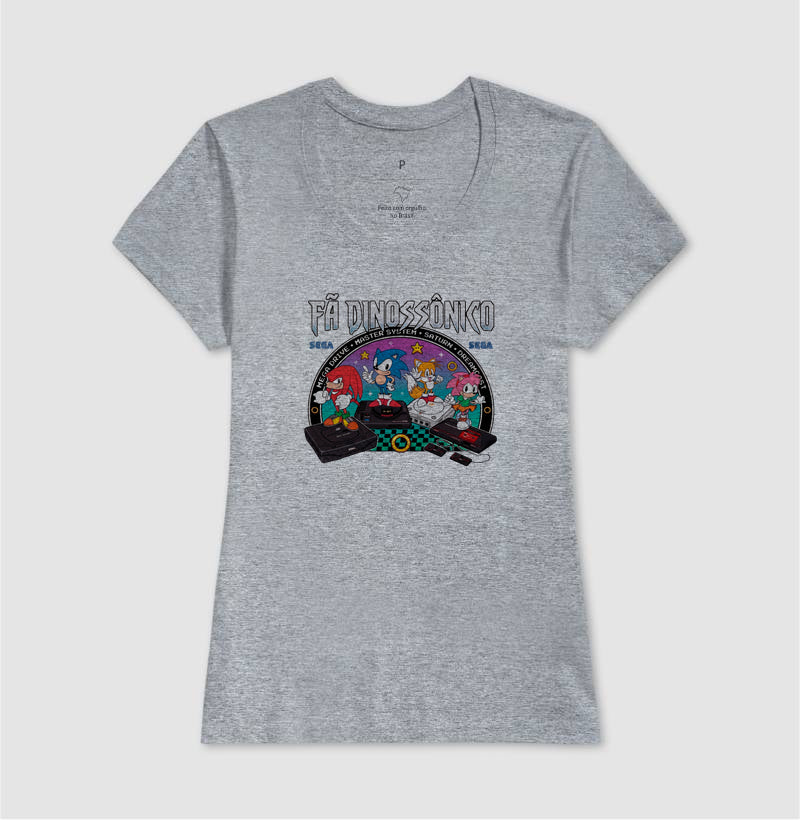 Camiseta Fã Dinossônico - Planeta Sonic Store
