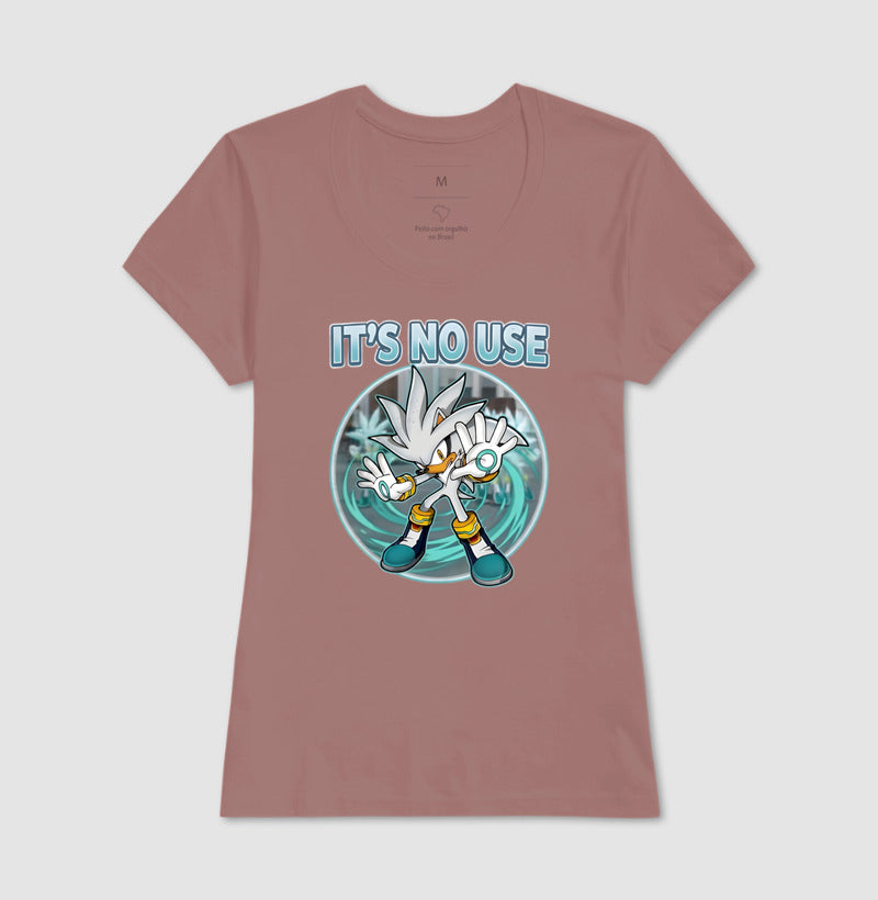 Camiseta Silver the Hedgehog - "It's No Use!" (Classic Meme Edition)