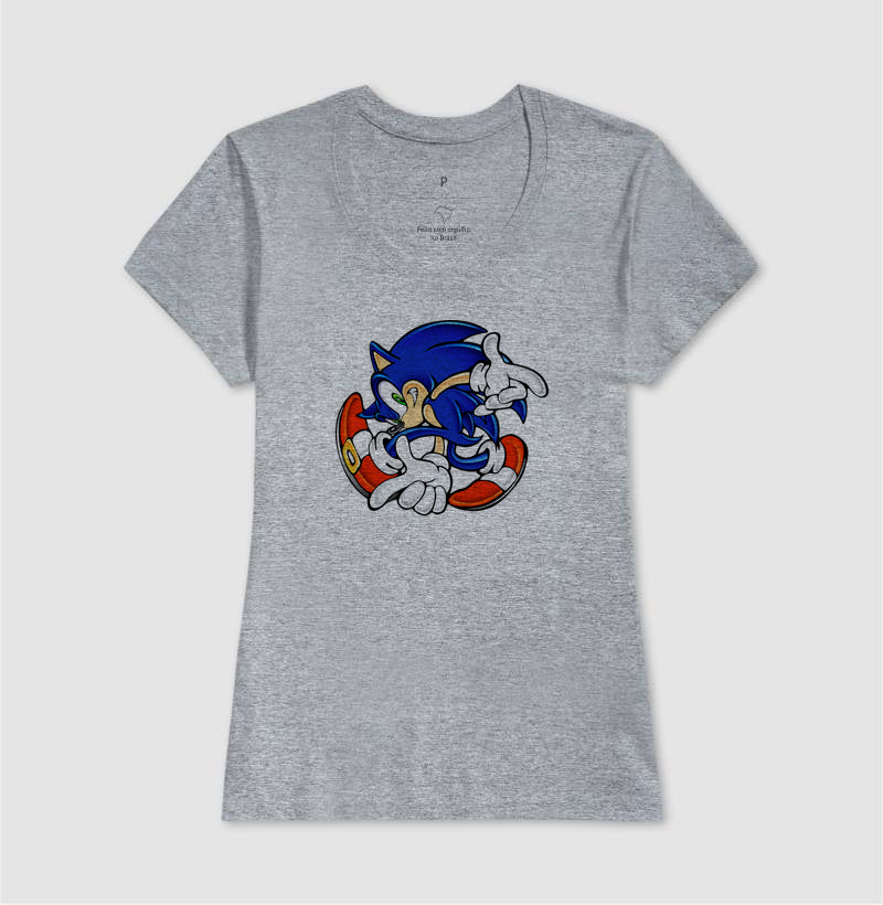 Camiseta Sonic Retro – Estampa Clássica do Herói Azul