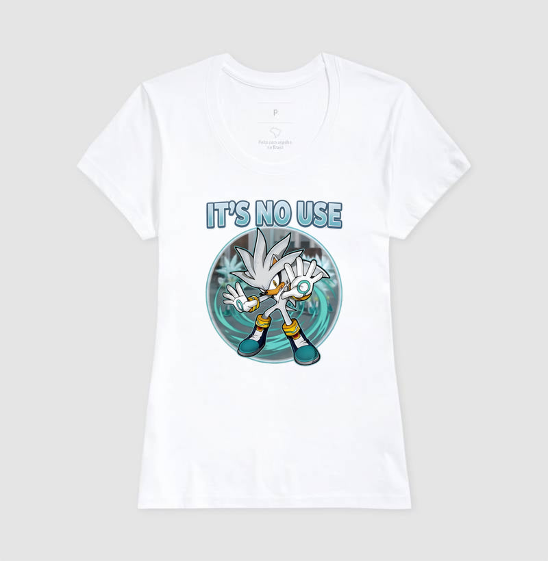 Camiseta Silver the Hedgehog - "It's No Use!" (Classic Meme Edition)