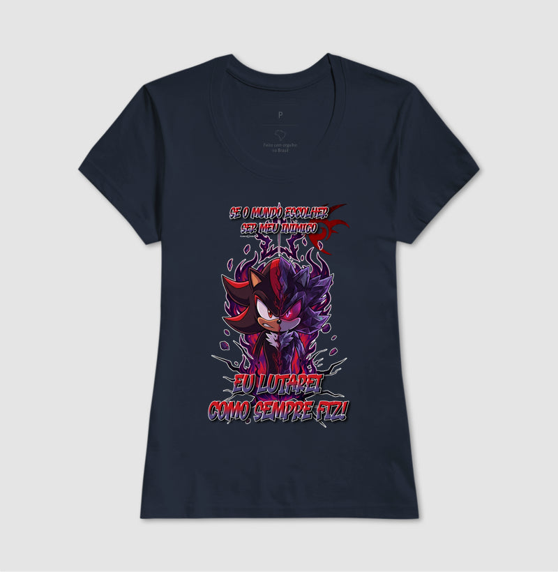 “Camiseta Shadow e Mephiles Dark Sonic – Estampa Épica Gamer e Anime”