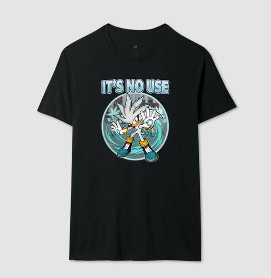 Camiseta Silver the Hedgehog - "It's No Use!" (Classic Meme Edition)