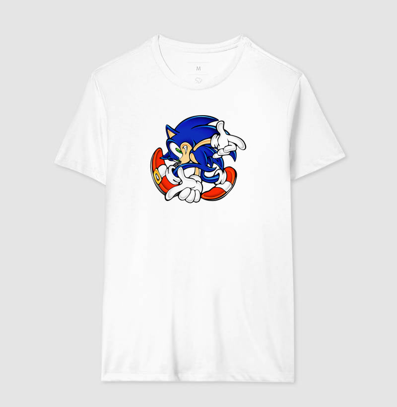 Camiseta Sonic Retro – Estampa Clássica do Herói Azul