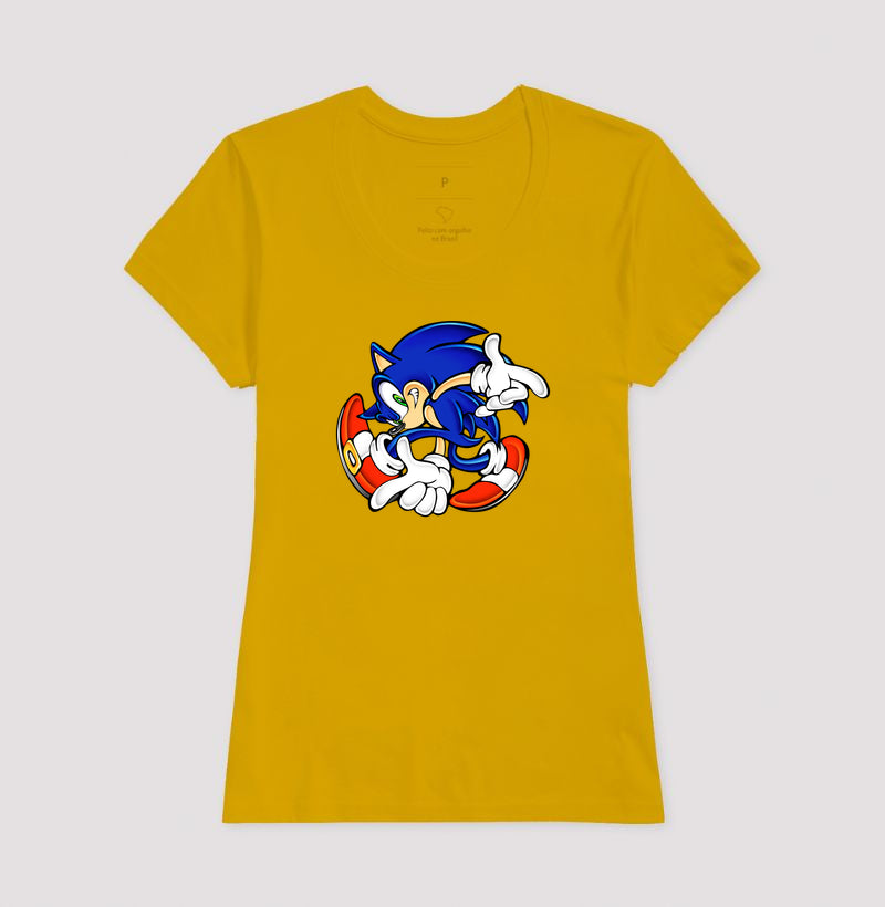 Camiseta Sonic Retro – Estampa Clássica do Herói Azul