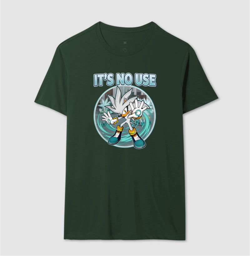 Camiseta Silver the Hedgehog - "It's No Use!" (Classic Meme Edition)