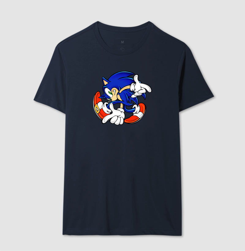 Camiseta Sonic Retro – Estampa Clássica do Herói Azul