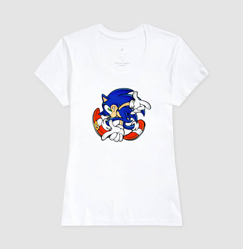 Camiseta Sonic Retro – Estampa Clássica do Herói Azul