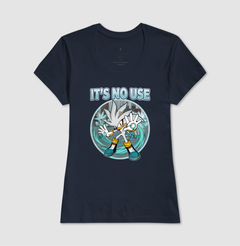 Camiseta Silver the Hedgehog - "It's No Use!" (Classic Meme Edition)