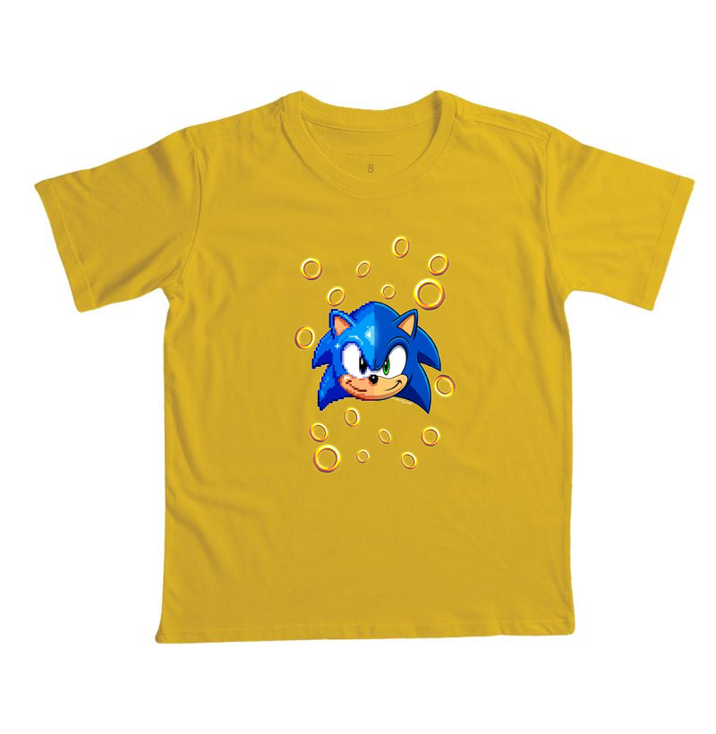 “Camiseta Sonic Gerações – Estampa Clássica e Moderna Gamer e Pixel Art”