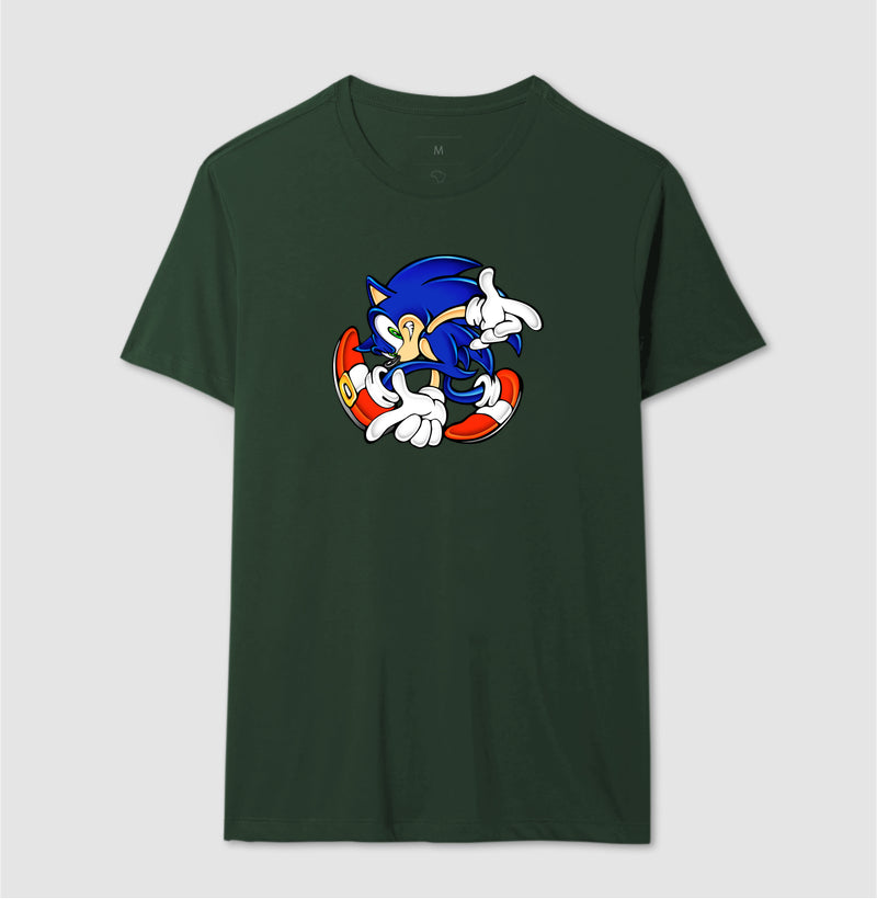 Camiseta Sonic Retro – Estampa Clássica do Herói Azul