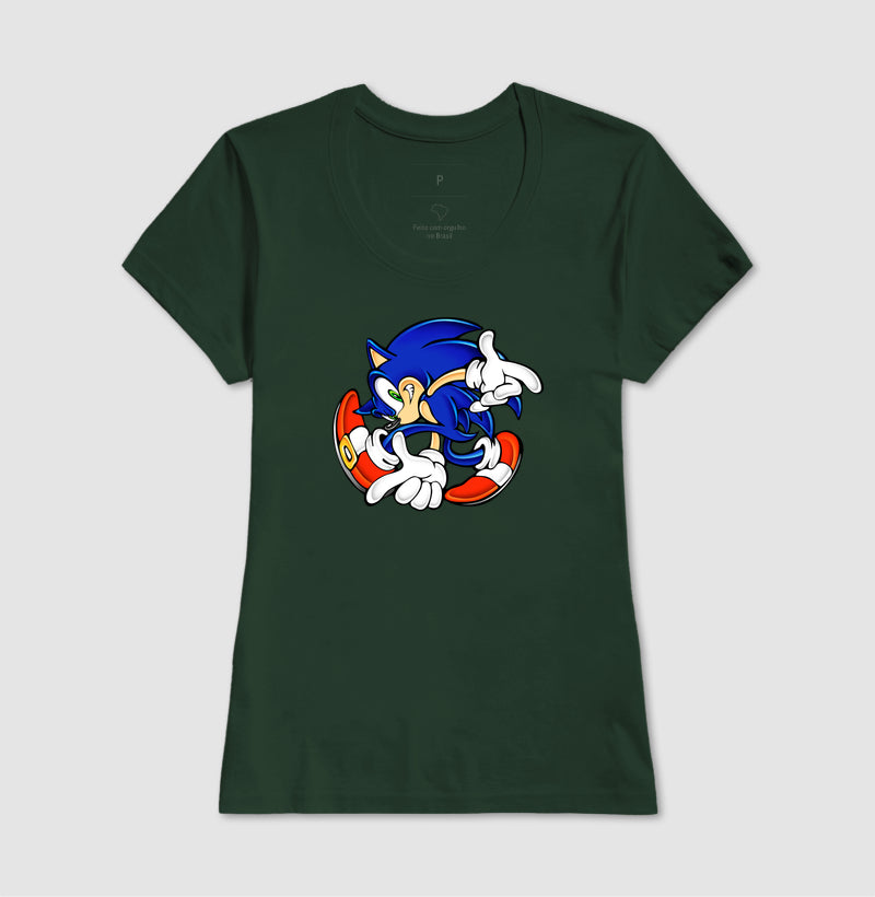 Camiseta Sonic Retro – Estampa Clássica do Herói Azul