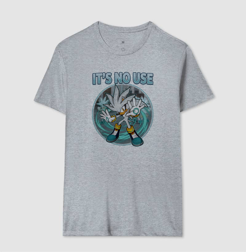 Camiseta Silver the Hedgehog - "It's No Use!" (Classic Meme Edition)