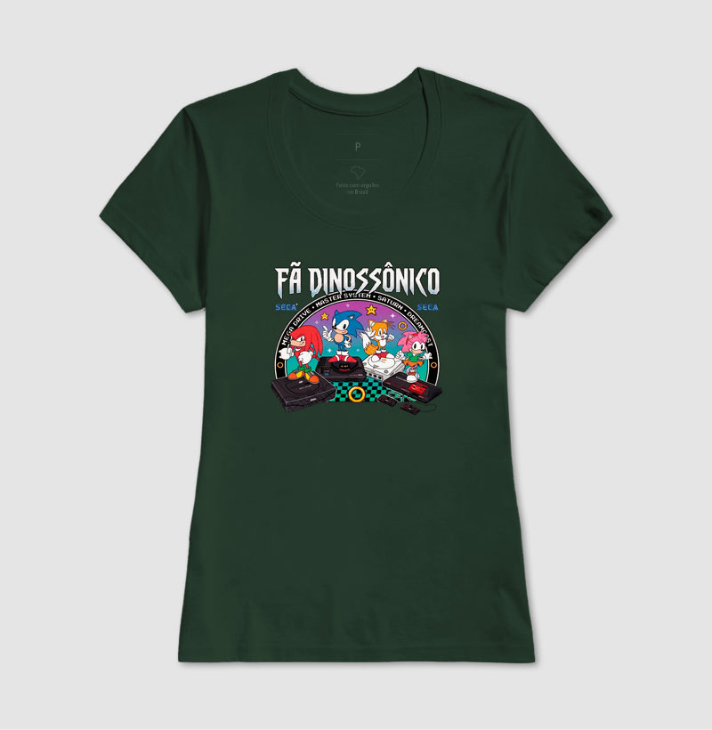 Camiseta Fã Dinossônico - Planeta Sonic Store