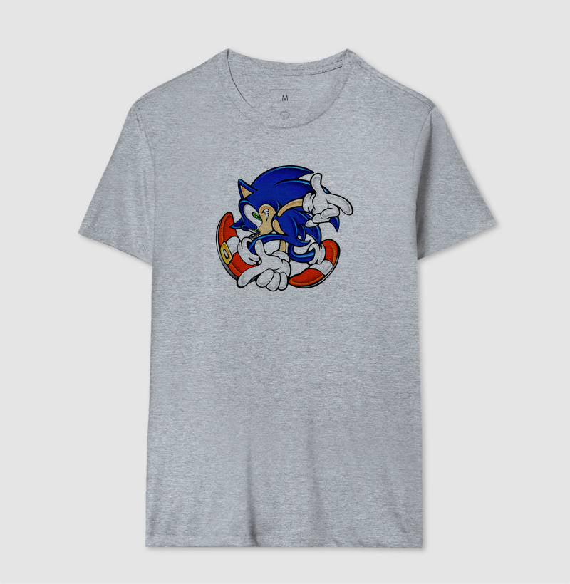 Camiseta Sonic Retro – Estampa Clássica do Herói Azul