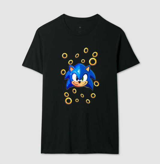 “Camiseta Sonic Gerações – Estampa Clássica e Moderna Gamer e Pixel Art”