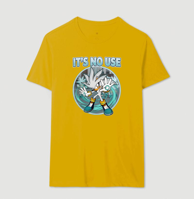 Camiseta Silver the Hedgehog - "It's No Use!" (Classic Meme Edition)