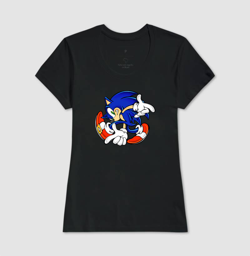 Camiseta Sonic Retro – Estampa Clássica do Herói Azul