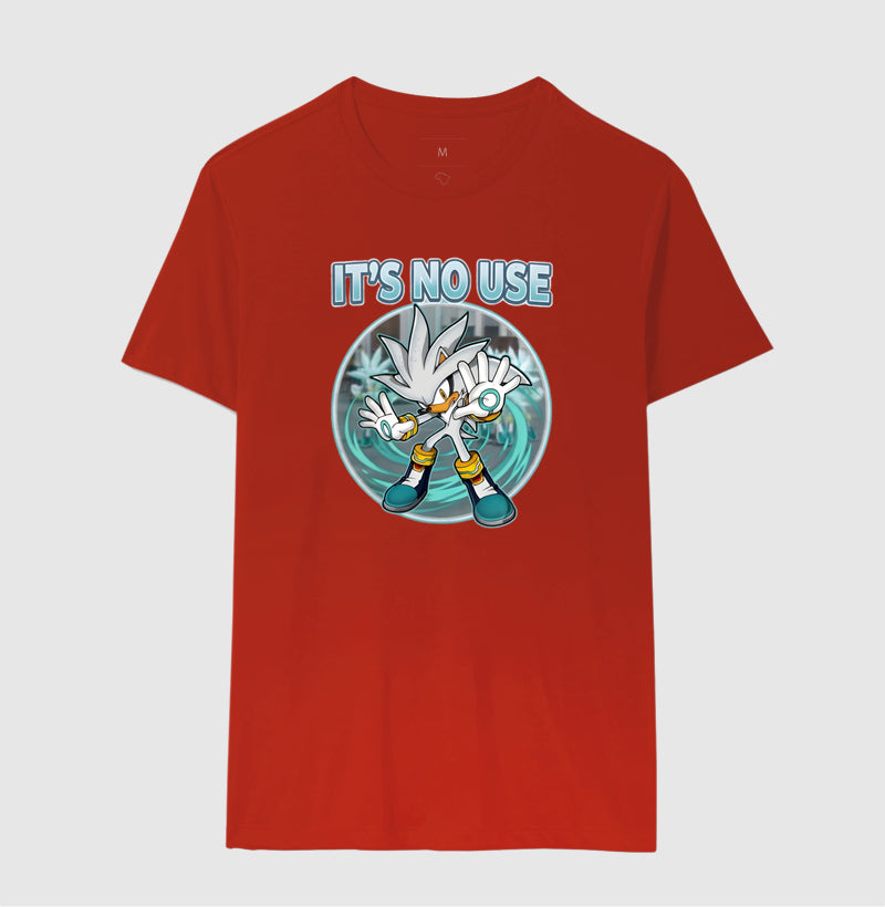 Camiseta Silver the Hedgehog - "It's No Use!" (Classic Meme Edition)