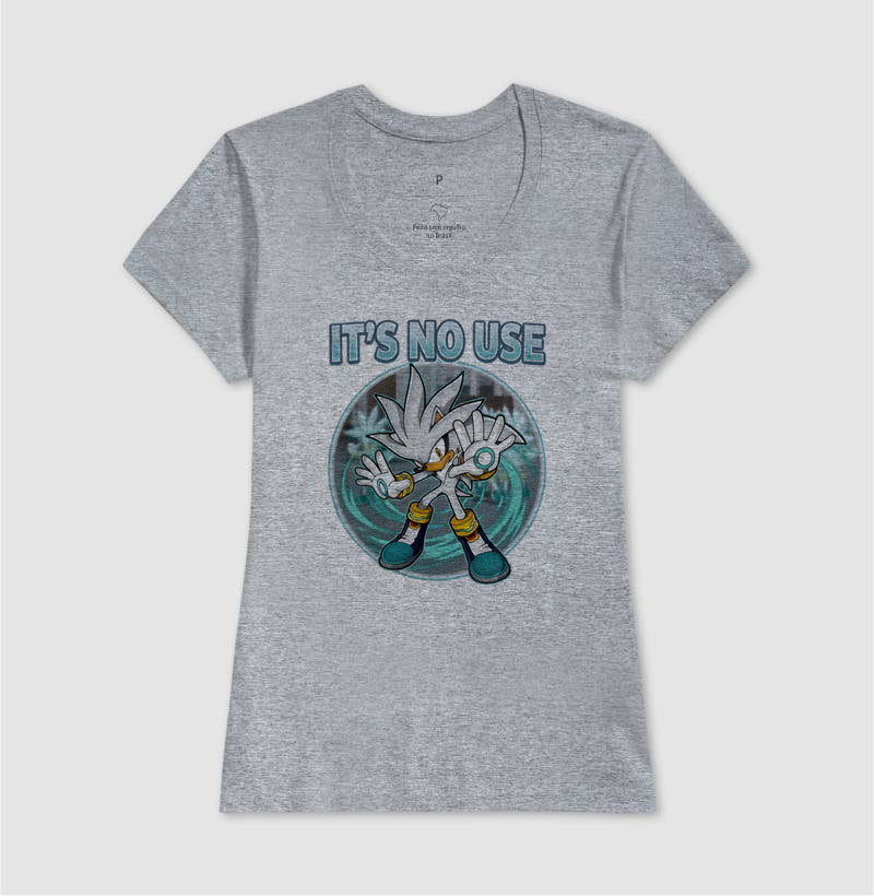 Camiseta Silver the Hedgehog - "It's No Use!" (Classic Meme Edition)