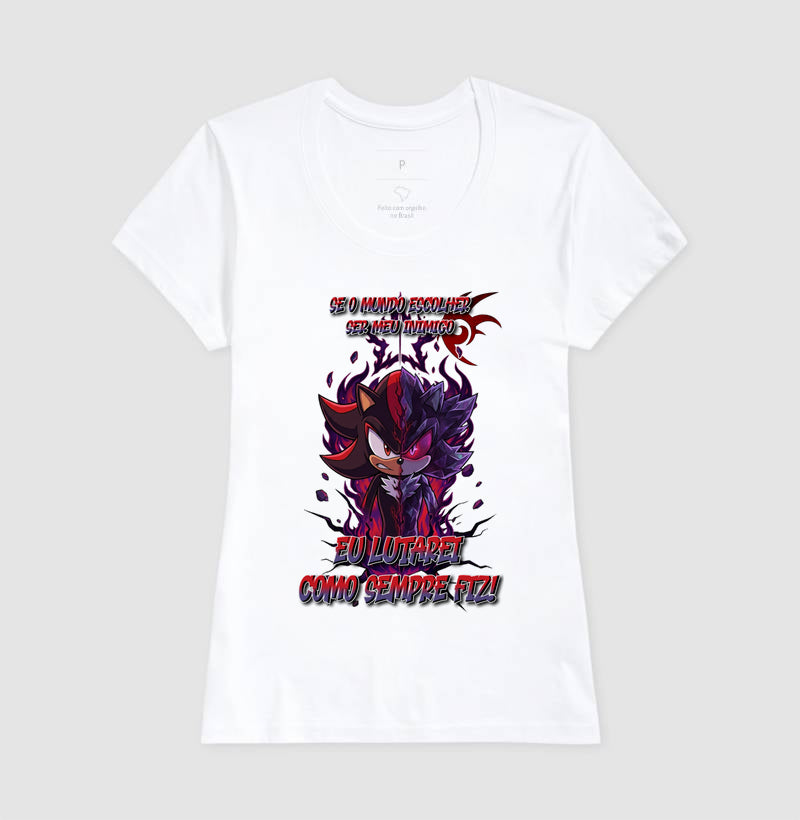 “Camiseta Shadow e Mephiles Dark Sonic – Estampa Épica Gamer e Anime”