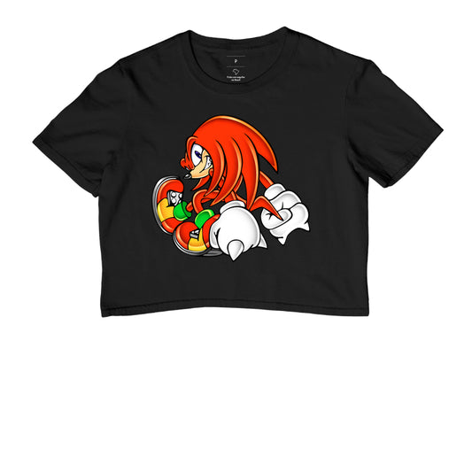 Camiseta Knuckles Retro – Estampa Clássica do Equidna Vermelho