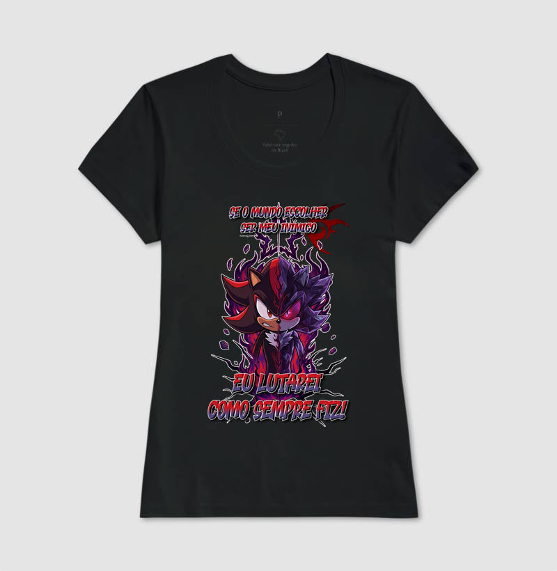 “Camiseta Shadow e Mephiles Dark Sonic – Estampa Épica Gamer e Anime”