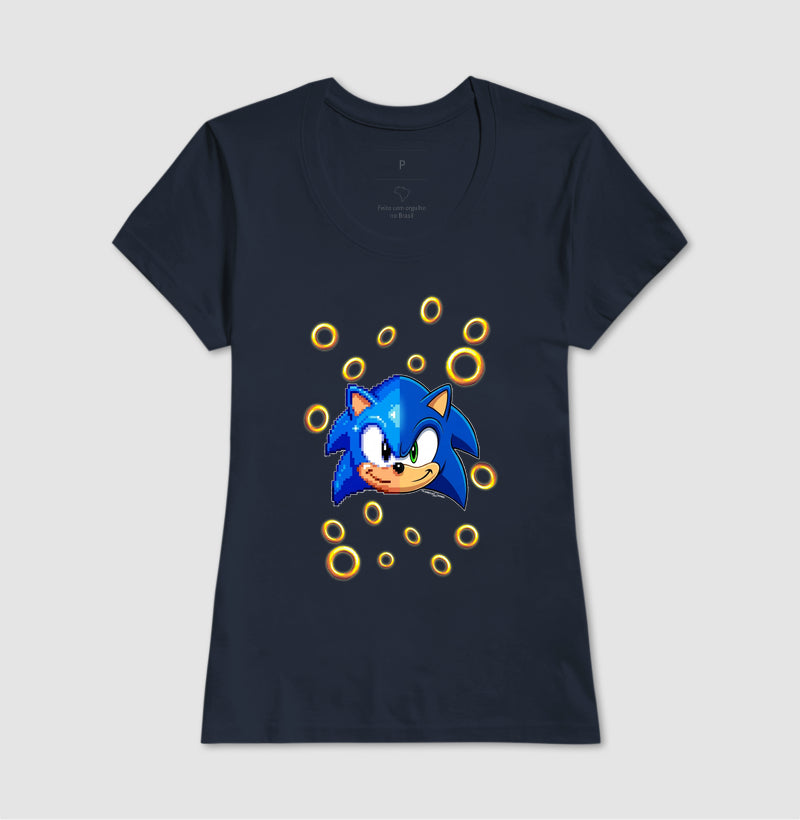 “Camiseta Sonic Gerações – Estampa Clássica e Moderna Gamer e Pixel Art”