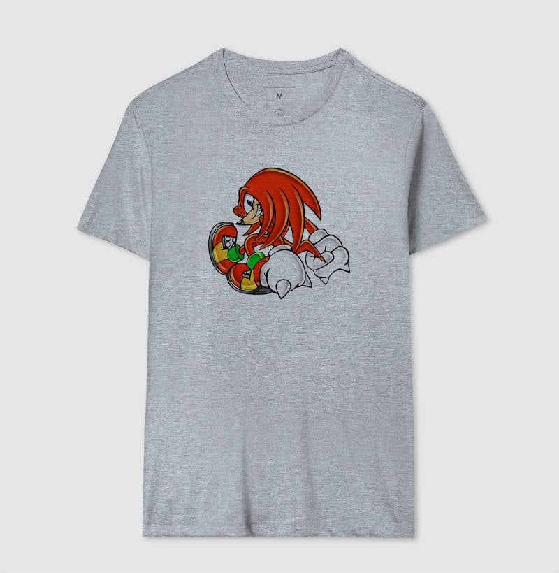 Camiseta Knuckles Retro – Estampa Clássica do Equidna Vermelho