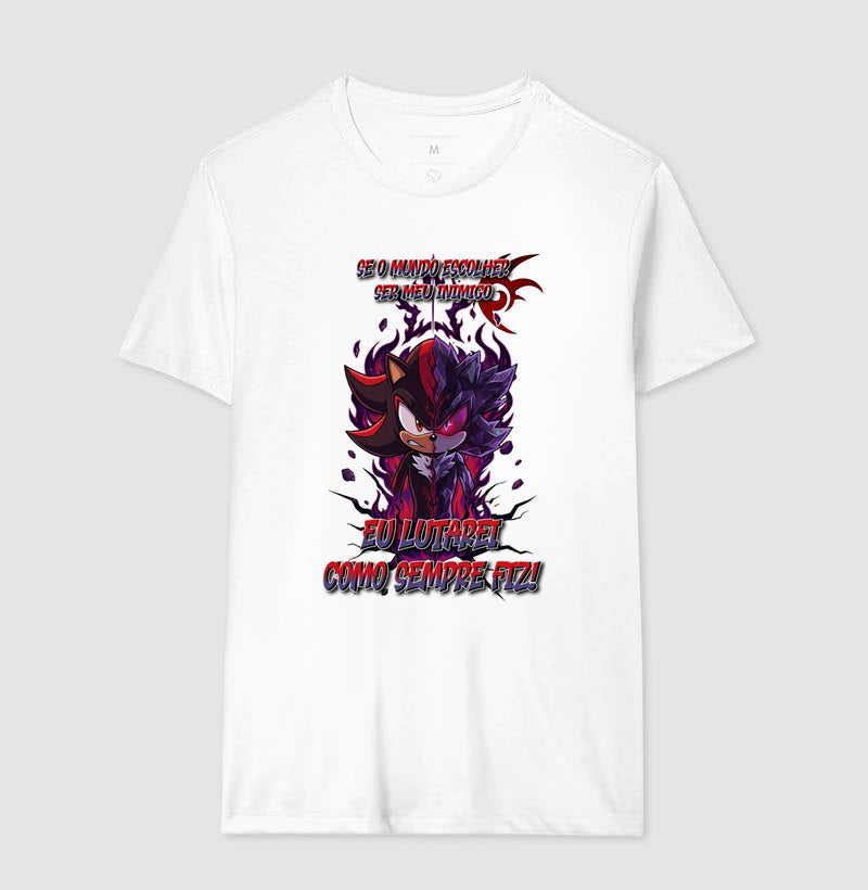 “Camiseta Shadow e Mephiles Dark Sonic – Estampa Épica Gamer e Anime”