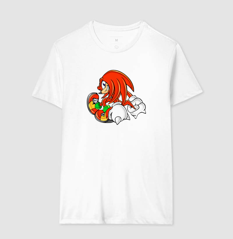 Camiseta Knuckles Retro – Estampa Clássica do Equidna Vermelho