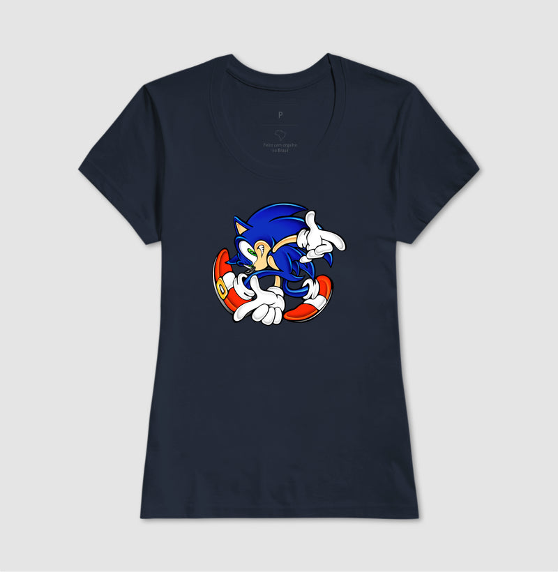 Camiseta Sonic Retro – Estampa Clássica do Herói Azul