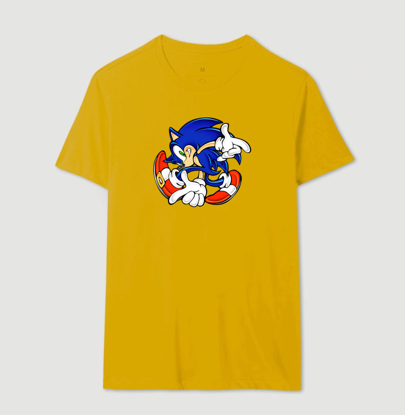 Camiseta Sonic Retro – Estampa Clássica do Herói Azul