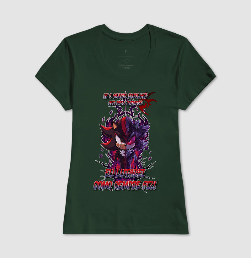 “Camiseta Shadow e Mephiles Dark Sonic – Estampa Épica Gamer e Anime”