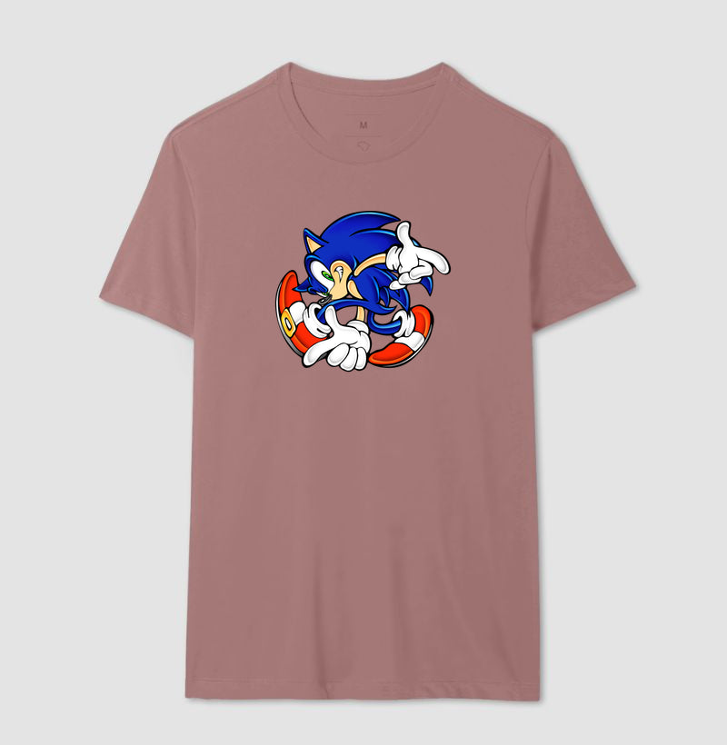 Camiseta Sonic Retro – Estampa Clássica do Herói Azul