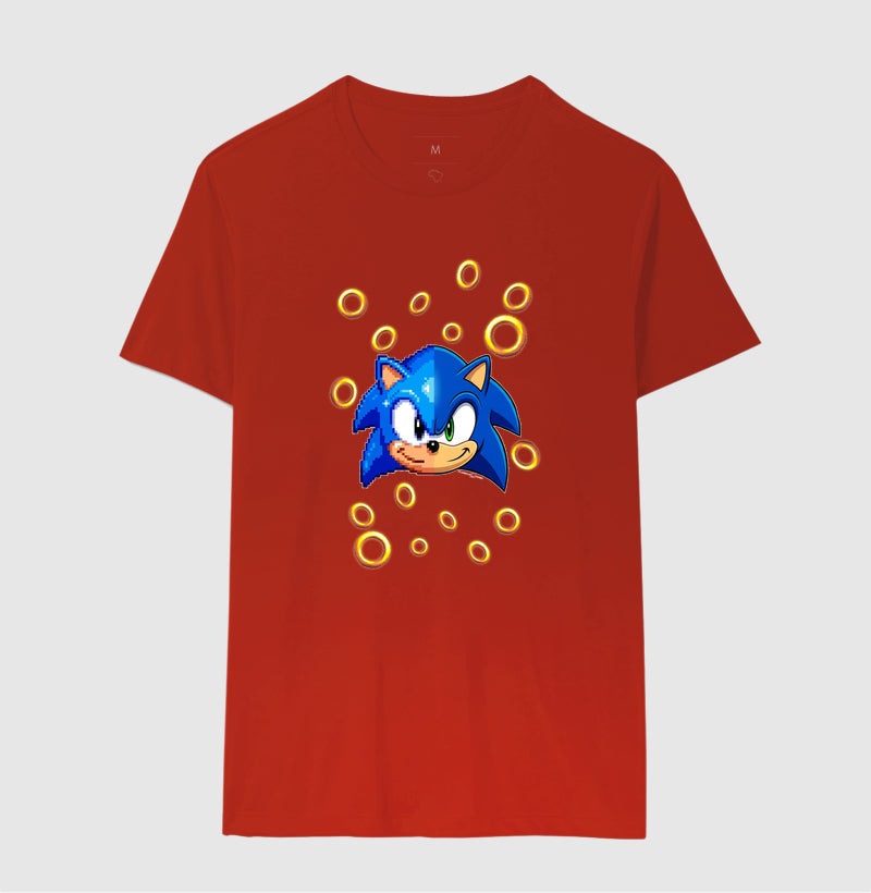 “Camiseta Sonic Gerações – Estampa Clássica e Moderna Gamer e Pixel Art”
