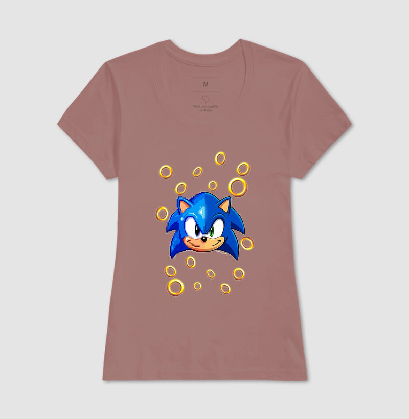 “Camiseta Sonic Gerações – Estampa Clássica e Moderna Gamer e Pixel Art”