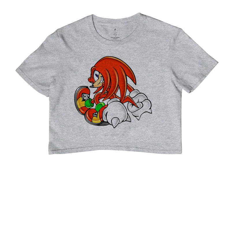 Camiseta Knuckles Retro – Estampa Clássica do Equidna Vermelho