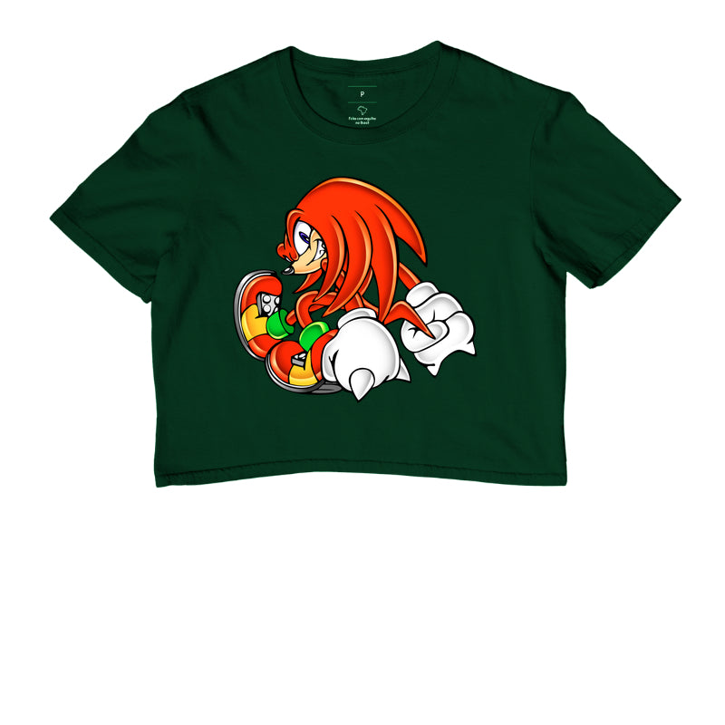 Camiseta Knuckles Retro – Estampa Clássica do Equidna Vermelho