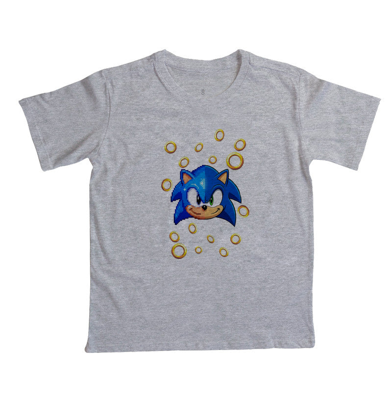 “Camiseta Sonic Gerações – Estampa Clássica e Moderna Gamer e Pixel Art”